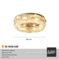 Chrome round ceiling canopy glass E14 ceiling lamp